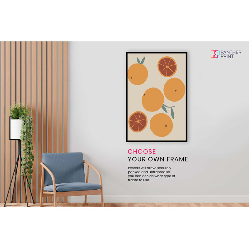 Oranges Graphic Illustration - No Frame Print, 31cm H x 20cm W