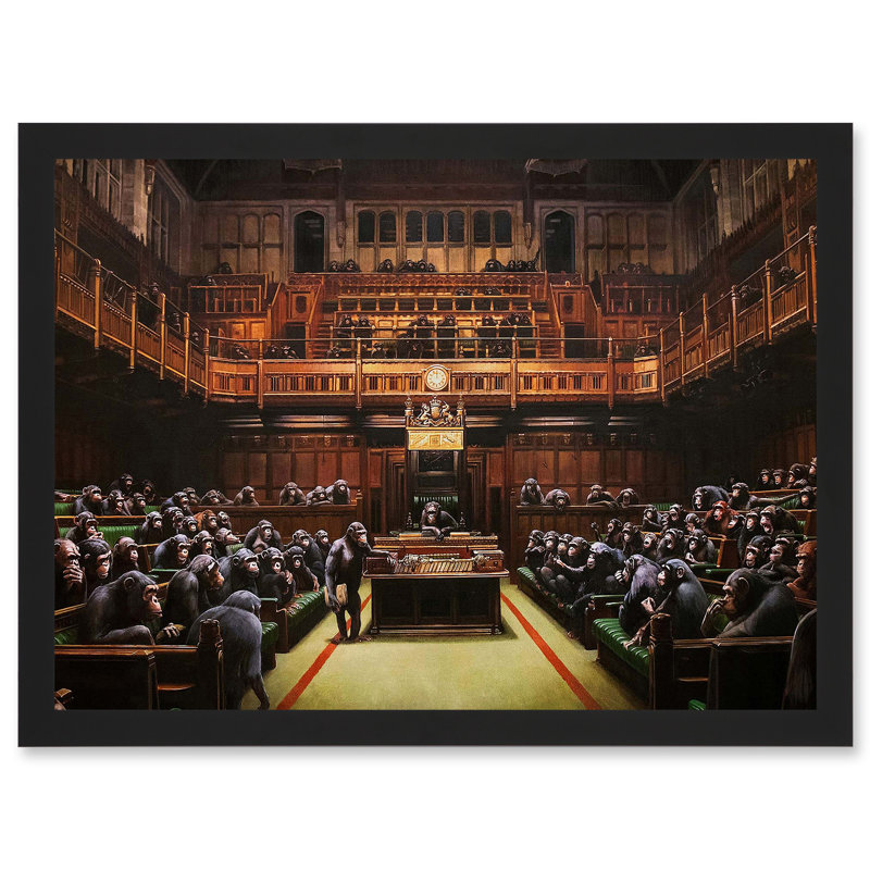 Banksy Devolved Parliament - Single Picture Frame Print