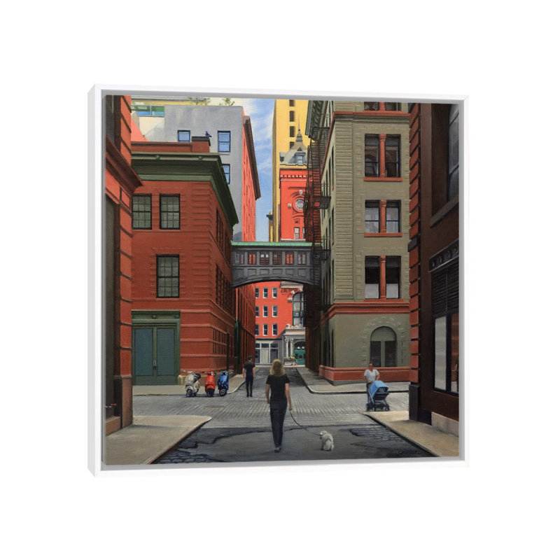 Staple Street Looking North by Nick Savides - Print on Canvas, 45.72 cm H x 45.72 cm W, White Framed
