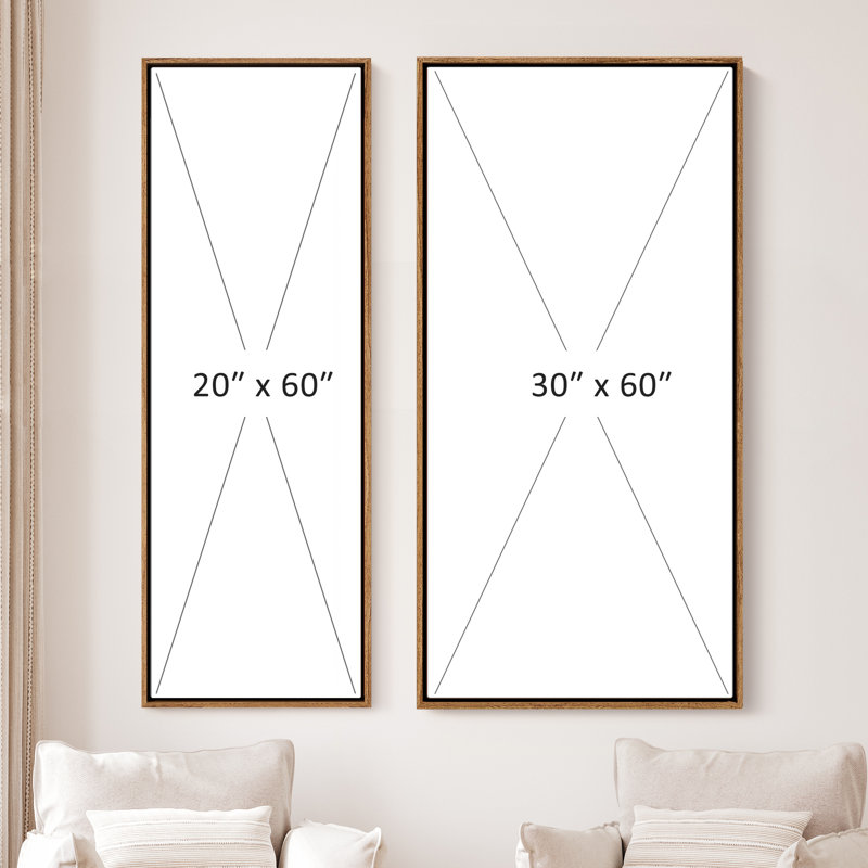 Art mural encadré sur toile - tons de terre industriels abstraits avec motif vertical délavé - 16 po x 16 po, 24 po x 24 po