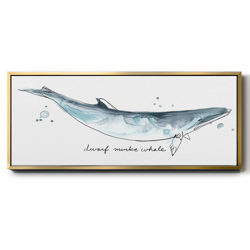 Whale I- Framed Canvas, 24" H x 60" W