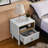Nordic Design Wooden Bedside Table - Charming And Functional For Home Compact With Drawer Shelf In White Colour