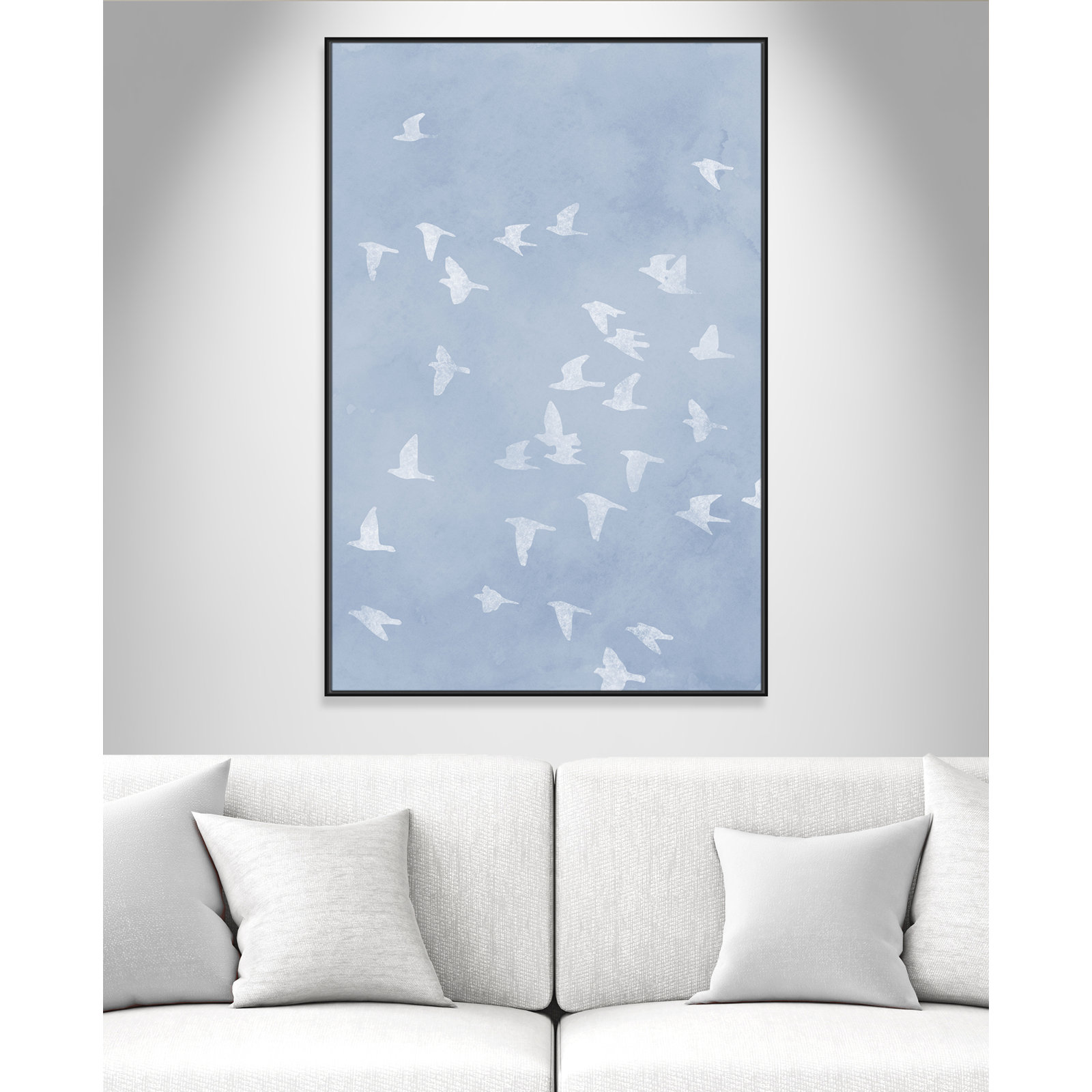 Flying Friends Print by Marcus Prime, Black Floater, 41.5'' W x 61.5'' H