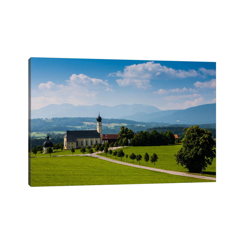 Germany, Bavaria, Alps, Church Irschenberg by Mikolaj Gospodarek - Wrapped Canvas Print, 66.04 cm H x 45.72 cm W x 3.175 cm D