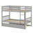 Bunk Bed With Integrated Trundle, Sturdy Ladder, And Protective Guardrails-1860375030