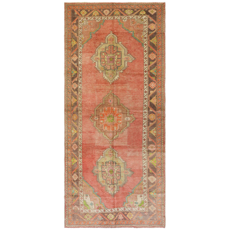Vintage Turkish Village Rugs One-of-a-Kind Runner 4'10" X 10'6" Area Rug