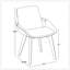 Chaise en bambou noyer et tissu crème
