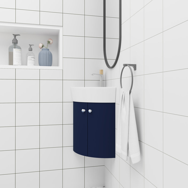 Ensemble d'armoire murale de meuble-lavabo d'angle