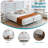 Modern Metal Platform Bed Frame with Colorful Horizontal Bars - Multiple Colors Available, No Box Spring Needed, Sturdy Steel Construction, Easy Assembly-96050357-96050359