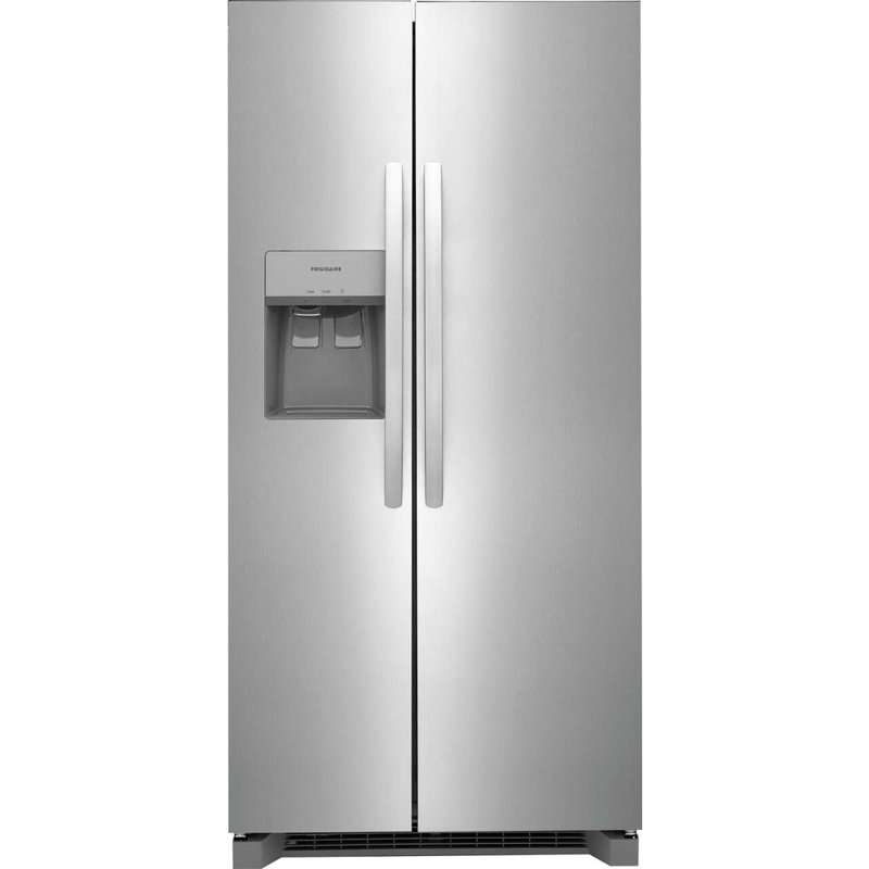 Frigidaire 22,3 pieds cubes Pi. Réfrigérateur côte à côte 33 po à profondeur standard, Acier Inoxydable