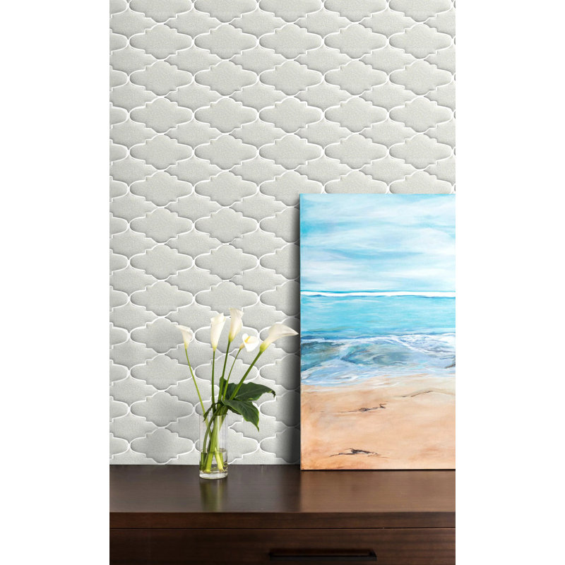 Carreau de mosaïque en porcelaine craquelée 10 po x 12 po Blanco (0,83 pi2 / pièce) Blanco