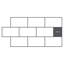 14cm W x 28cm L Aluminum Peel and Stick Subway Tile-894292337