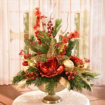 Faux Florals Arrangement in Planter