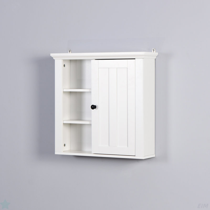 Armoire murale de salle de bain en bois avec porte 20,86 po x 5,71 po x 20 po