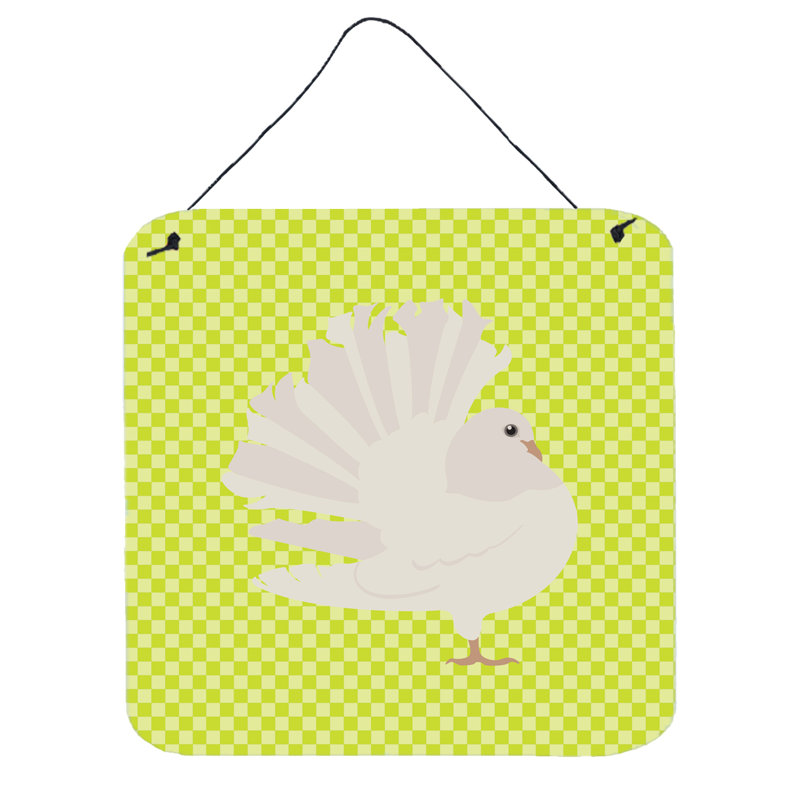 Décoration murale fantail pigeon, Vert