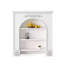 Foyer autoportant en bois manufacturé blanc-456984850
