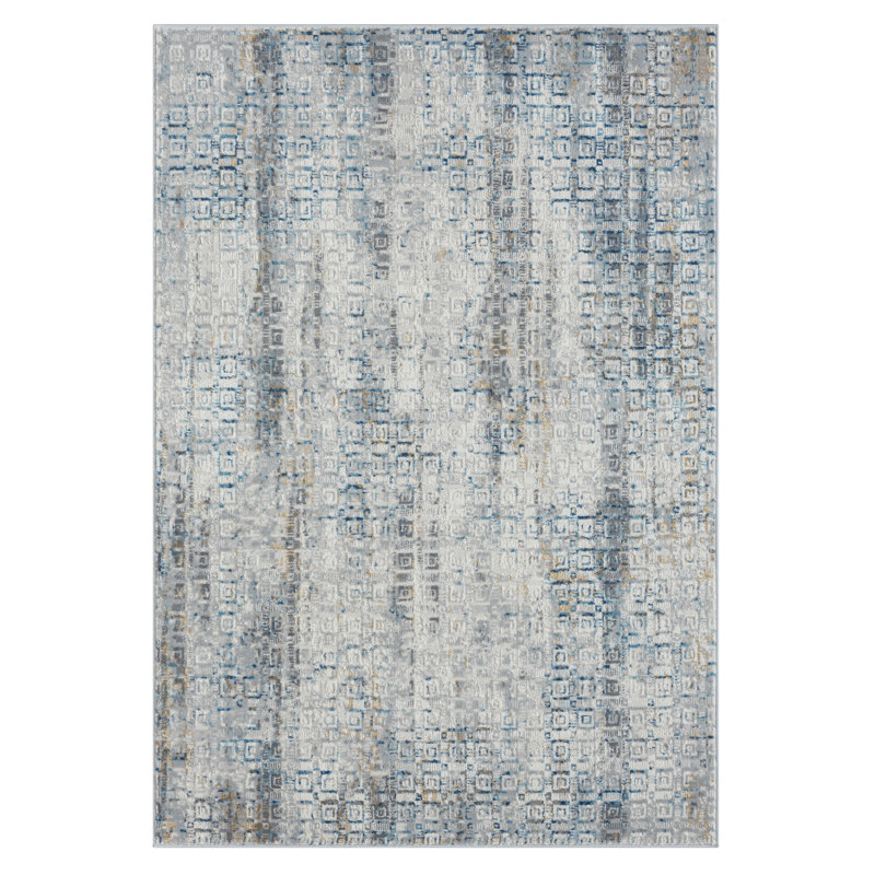 Lillith Machine Woven Beige/Blue/Grey Indoor Rug, Rectangle 160 x 230cm