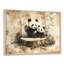 Gerino, famille de panda rétro dans la forêt I - art mural panda-1777834239-1732940188-1777834238