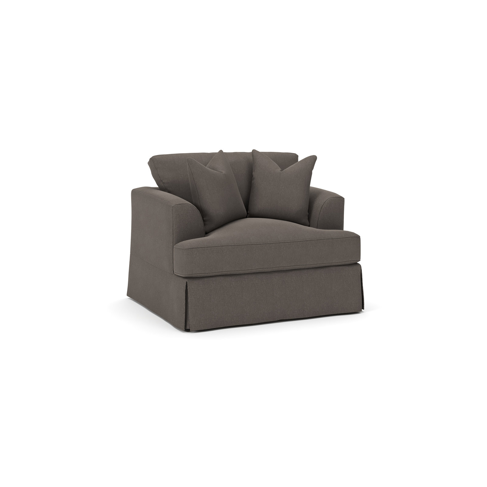 Lucia Upholstered Armchair, Drusky Charcoal Sustain® Basketweave