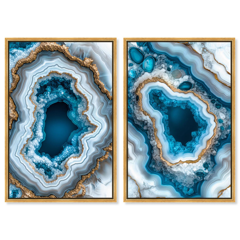 «Gilded Glam Gallery Set», reproduction d'art sur toile par Art Remedy, H 54 po x l 36 po