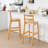 Counter Stool with Solid Wood Frame