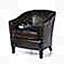 Fauteuil club en cuir reconstitué brun-529357644