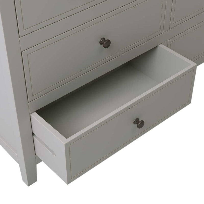 Ensemble de chambre avec lit plateforme 3 pièces Nekoda, gris