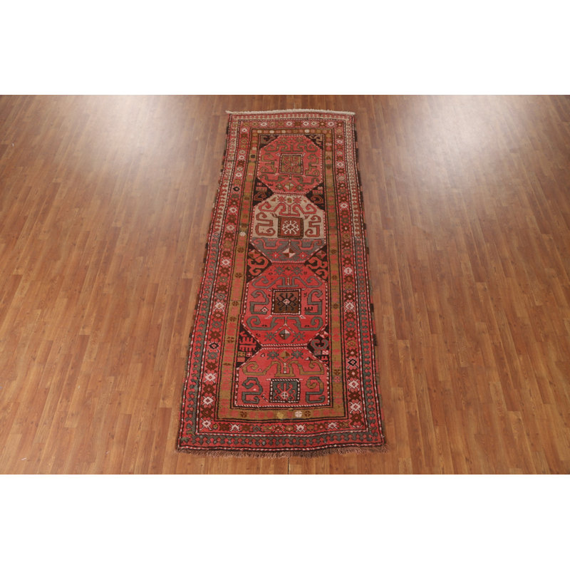 Vegetable Dye Kazak Oriental Runner Rug