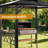 8 Ft. Hardtop Grill Gazebo Canopy Gray Steel Frame with 2-Tier PC Roof and Shelves