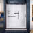 Infinity-Z 0" x 76.75" W Semi-Frameless Shower Enclosure-98587421-20961219-20961217