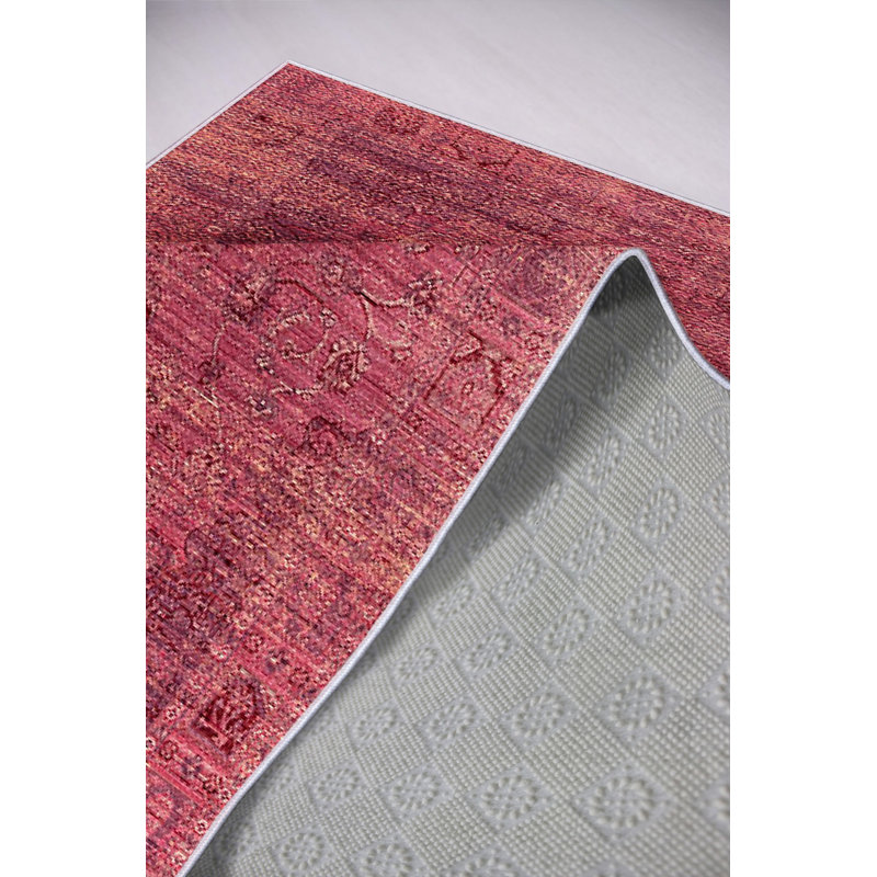 Fuchsia Area Rug (2 ft x 3.3 ft), 100% Polyester, 650 g/m² | 4 mm Pile Height, Antibacterial, Eco-Friendly | Non-Slip PVC Dot Underside, Machine Washable, Perfect for Living Room & Bedroom Decor
