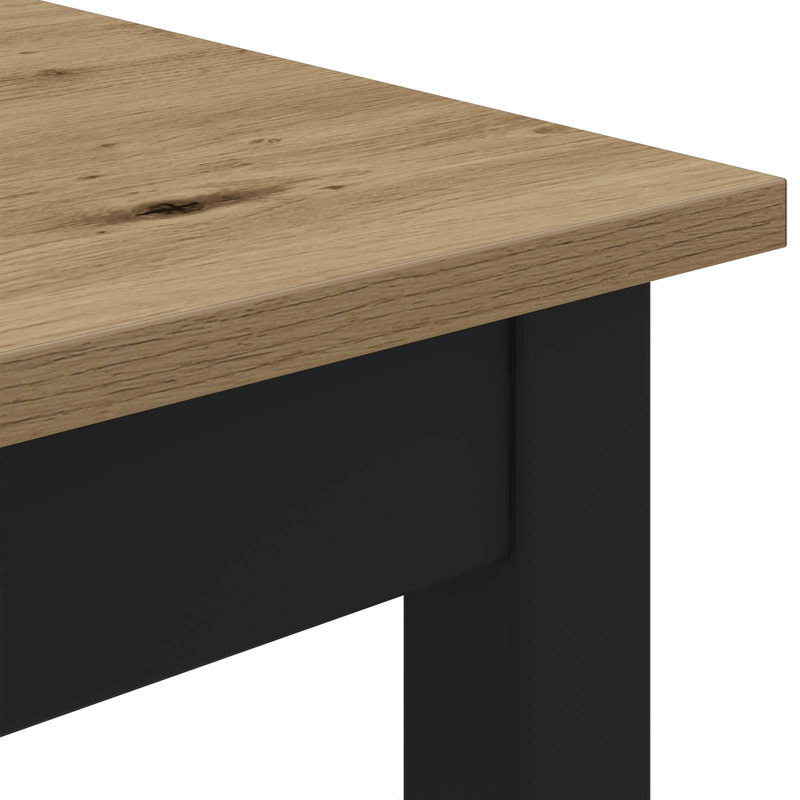 Standing Bar Table Engineered Wood, Light Brown, 105cmH x 180cmL x 90cmW