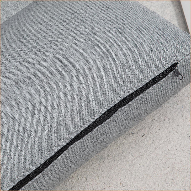 Canapé-lit convertible paresseux HOMcom, chaise de plancher réglable à 6 positions avec coussin pour jouer / lire | Gris | Polyester