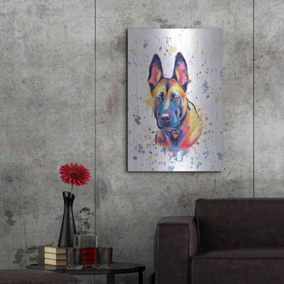 " Colorful Watercolor Belgian Malinois " by Furbaby Affiliates