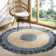 Abhay Hand Woven Jute/Cotton Rug in Ivory/Denim