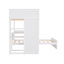 Lit mezzanine simple avec lit autonome, tablettes, bureau et garde-robe - blanc-373898186-373898185