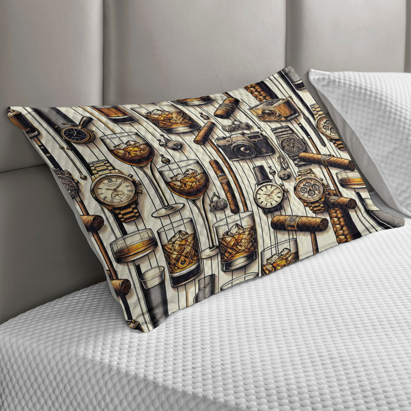 Taie d'oreiller matelassée Ambesonne Man Cave, H 20 po x l 30 po