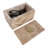 Contemporary Marble Rectangular Keepsake Decorative Box with Lid for Home Decor - Modern Elegant Storage Organizer for Office Shelf - 7"