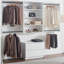 Devi White Wall Mounted Wood Closet System-393772773