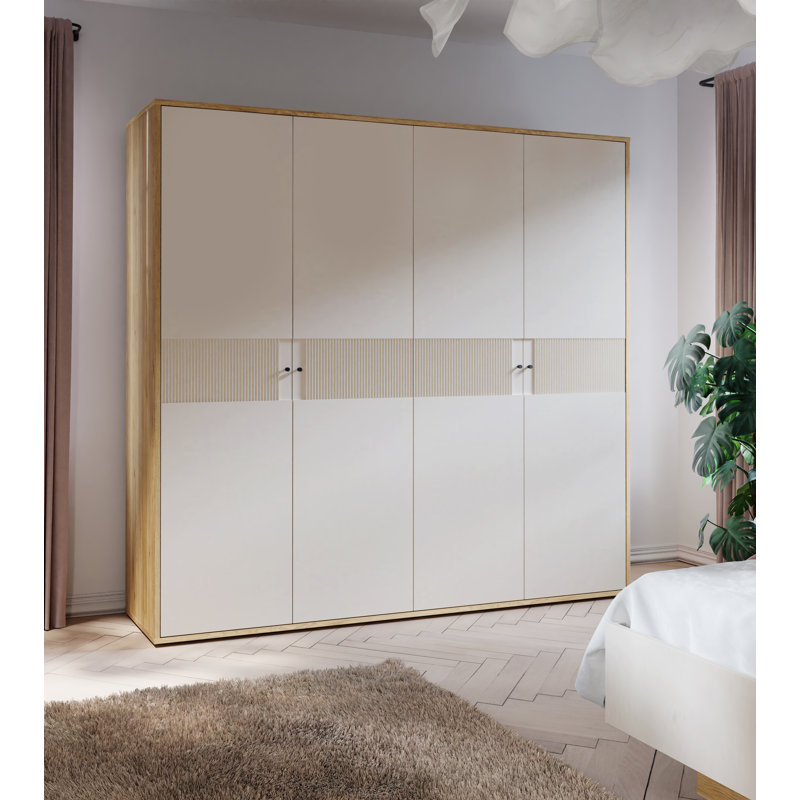 Roderic 4 Door Manufactured Wood Wardrobe