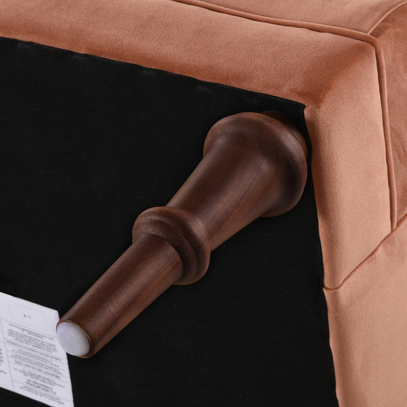 Fauteuil Chesterfield de 30,5 po Assiya, Orange pêche