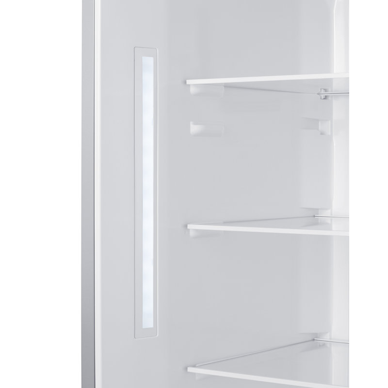 Summit Appliance 28" Wide Top-Mount Refrigerator-Freezer, Stainless Look, Right Handed