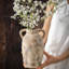 Vase en céramique de 9,6 pouces en terre cuite avec poignées, vase rustique de style campagnard pour décoration intérieure