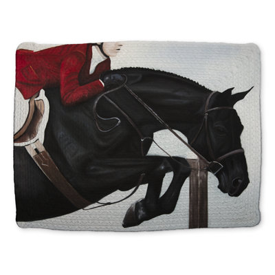 Riding Competition Black Braided Polyester Placemat | Home Decor