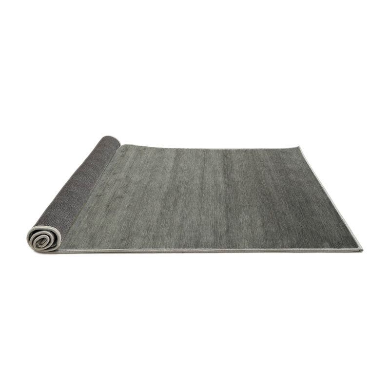 Tapis noir/gris zone contemporaine, Rond 8 pi