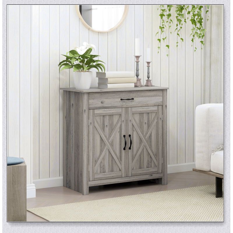 Accent Cabinet with Drawer, Gray Wash