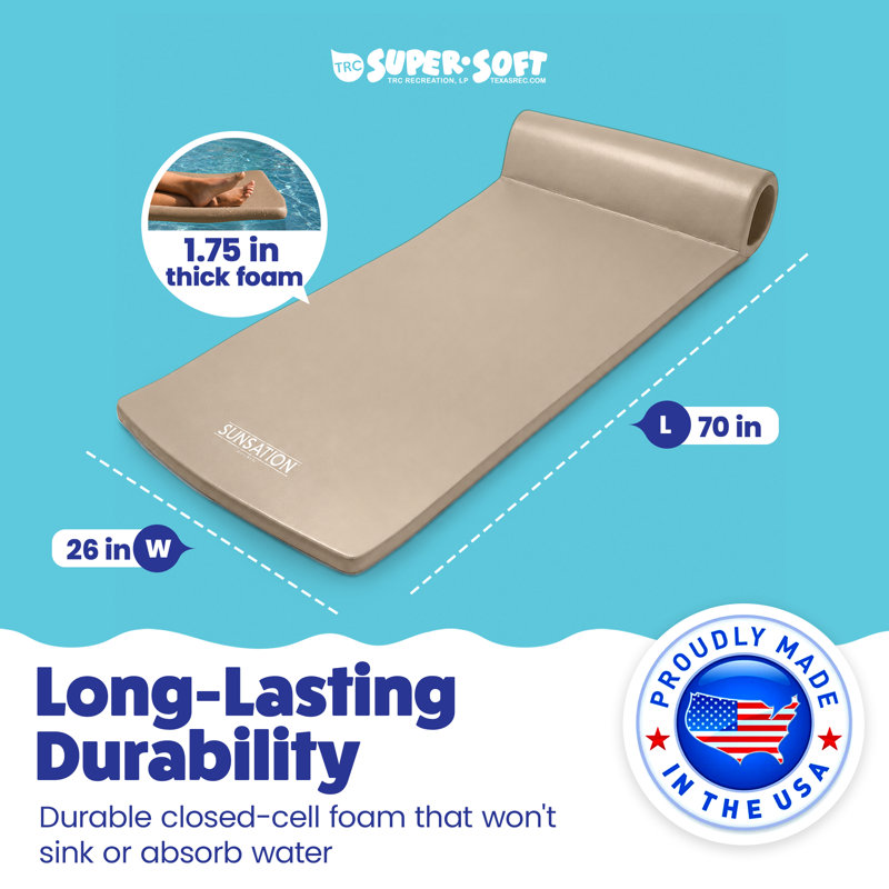 Flotteur de piscine en mousse de 1,75 po TRC Sunsation, Bronze