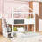 Twin Over Full L-Shaped House Bunk Bed With Storage Staircase And Blackboard-1114434199