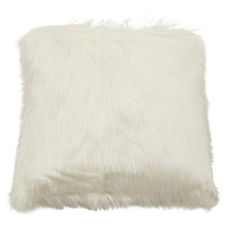 Aizley Square Throw Cushion, Cream