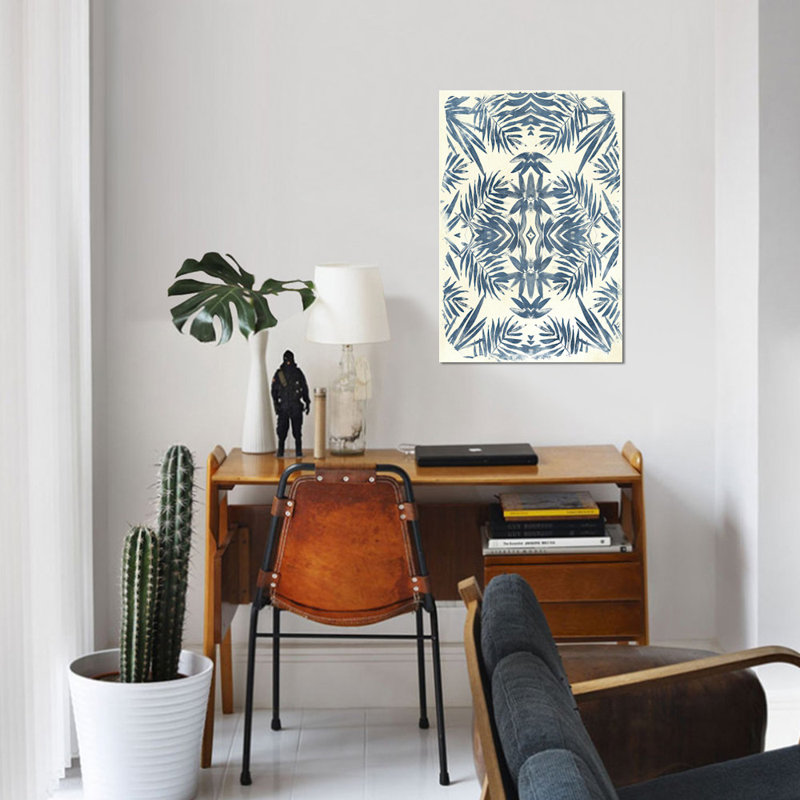 «Tropical Kaleidoscope I», impression sur toile, H 18 po x l 12 po x P 1,5 po, Toile tendue, Pas de tapis